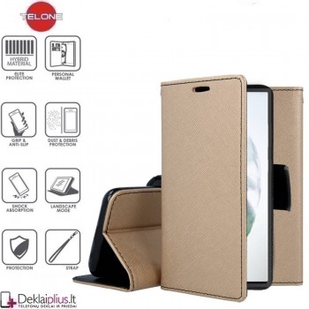 Telone fancy dėklas su skyreliais - auksinės spalvos (telefonui Samsung S22 Ultra) Telone fancy dėklas su skyreliais - auksinės spalvos (telefonui Samsung S22 Ultra)